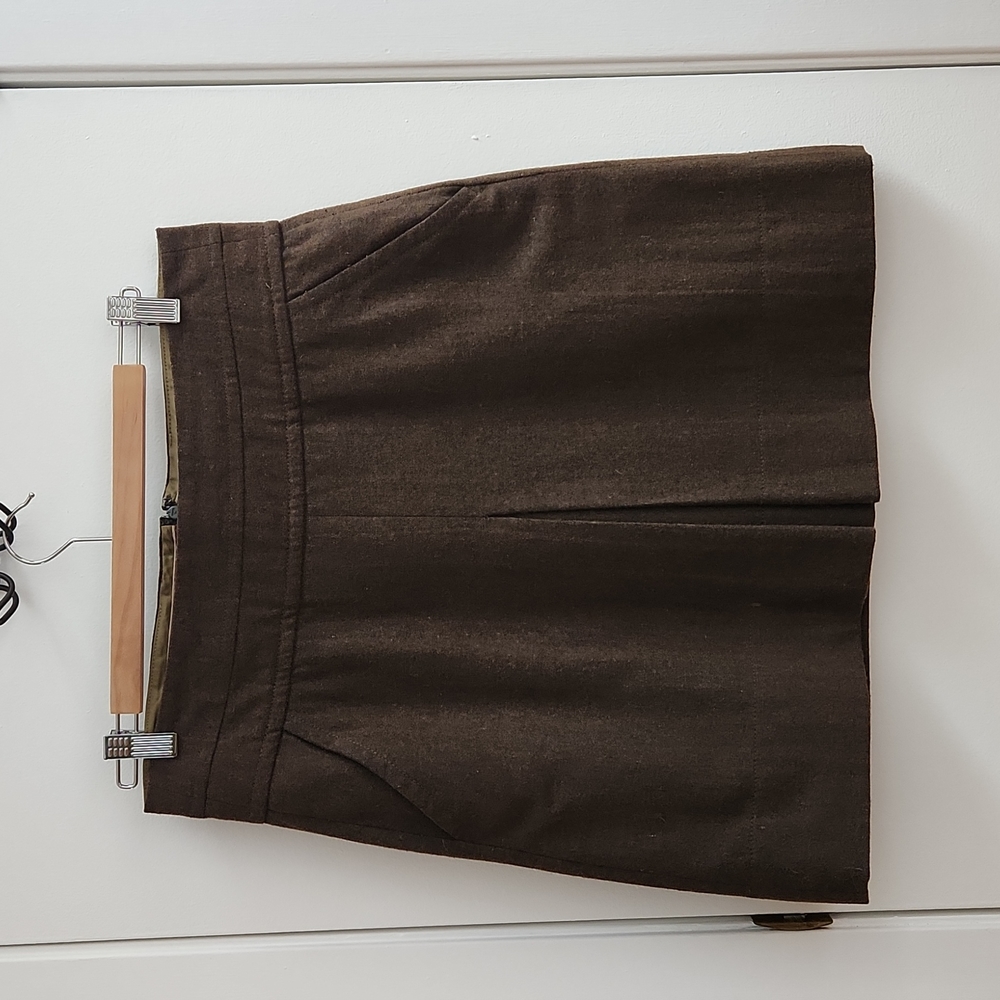 Fossil Wool Blend Olive Skirt Size 6
